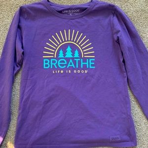 Life is Good women’s purple long sleeve